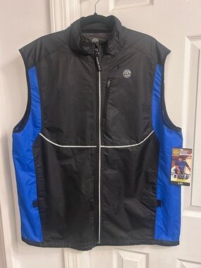 NWT Gold's Gym Workout Apparel Reflective Vest Men Size L/XL Cycling Biking Jog